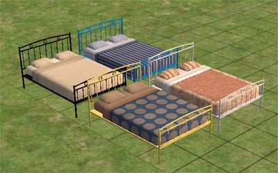 Double iron bed