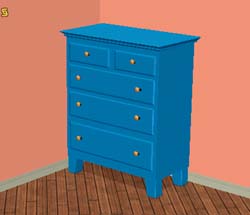 Blue dresser
